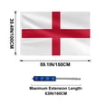 thumbnail image 3 of England National Fan Flag with 63in Extendable Pole - 39.4x59.1in Large St. George's Cross Banner for Sports Events & Celebrations, 3 of 6