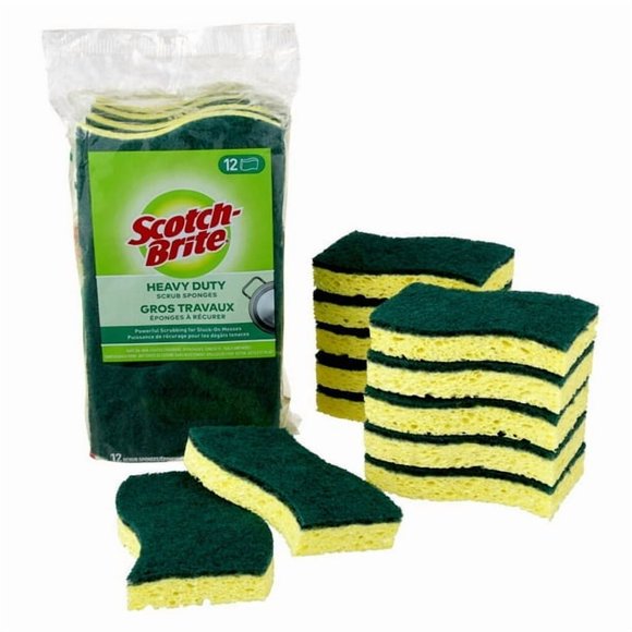 Scotch-Brite Heavy Duty Scrub Sponge, 12/pack, Scotch-Brite® HD-12-9-CA