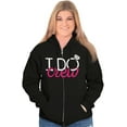 thumbnail image 3 of I Do Crew Funny Bachelorette Party Zip Hoodie Sweatshirt Women Brisco Brands L, 3 of 6