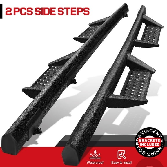 For 2021-2025 Ford Bronco 4 Door Drop Step BLK Running Board Nerf Bar Side Steps