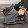 thumbnail image 4 of HAJWOH The First Young Shoes Men, Men’S Handmade Premium Leather Slip-On Driving Boots Travel & Outdoor Black US-6.5(EU-38), 4 of 8