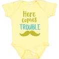 thumbnail image 3 of Inktastic Here Comes Trouble, Mustache, Moustache Boys or Girls Baby Bodysuit, 3 of 5