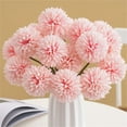 thumbnail image 4 of Hiroekza Artificial Flower - Globe Chrysanthemum 32cm Real-Looking Fake Flowers for Home Wedding Party Decoration Indoor Outdoor UV Resistant Pink, 4 of 5