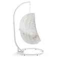 thumbnail image 2 of Modway Hide Modern Rattan/Fabric Outdoor Swing Chair with Stand in White/White, 2 of 5