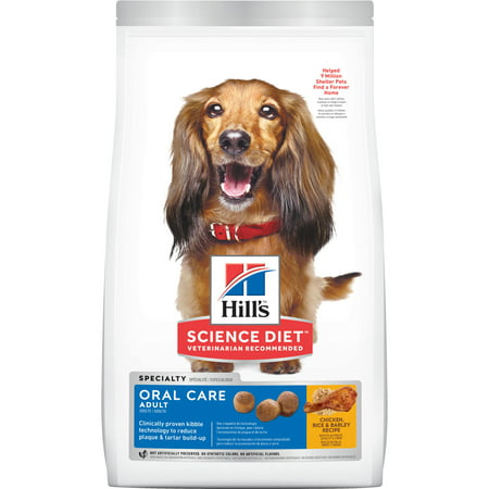 Hill's Science Diet Adult Oral Care Chicken, Rice & Barley Recipe Dry Dog Food, 28.5 lb (Best Dog Food For Dental Care)