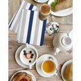 thumbnail image 4 of Navy Blue Stripe Kitchen Dish Towels for Drying Dishes Set of 3, Geometric Grey White Vertical Striped Waffle Weave Microfiber Hand Tea Bathroom Towels Quick Dry & Absorbent Towel 15.7x23.6, 4 of 7