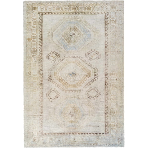BoutiqueRugs Tarun Traditional, Transitional Area Rug - Ivory, Sandstone, Sky Blue - 2' x 3'