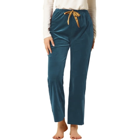 

Allegra K Women s Wide Leg Comfy Yoga Pants Decor Drawstring Lounge Pajamas Pants