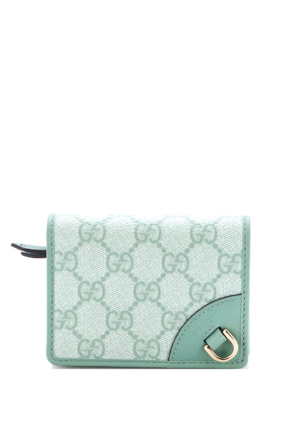 Pre-Owned Emblem Wallet GG Coated Canvas Small By Rebag