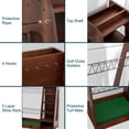 thumbnail image 4 of Morufur Golf Bag Storage Rack with Locking Wheels, 2 Golf Bags Organizer for Garage Car Trunk, Brown, 4 of 9