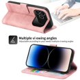 thumbnail image 2 of Wallet Case for iPhone 17 Pro Flip Phone Case with Card Slots, Cash Pocket, Kickstand, Magnetic Closure & Wrist Strap, TPU Soft Shell Cover Pink, 2 of 6