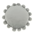 thumbnail image 2 of Saro Lifestyle Posh Faux Bunny Fur Pom Pom Poly Filled Throw Pillow, 2 of 3