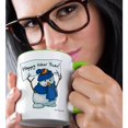 thumbnail image 2 of 3dRose, Happy New Year Snowman , 11oz Two-Tone Green Mug, 2 of 7