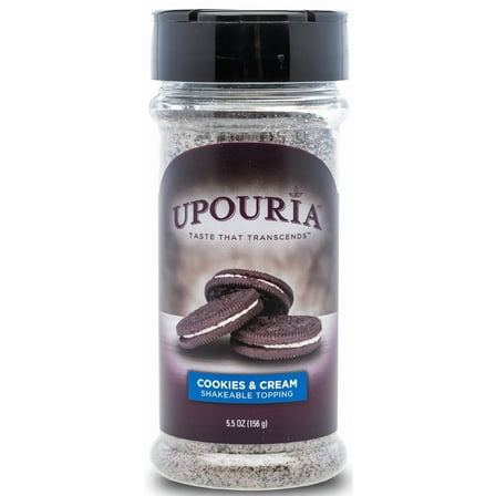 Upouria Cookies & Cream Shakeable Topping, 5.5 Ounce Bottle