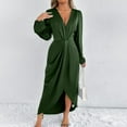 thumbnail image 2 of PFRNLF Dresses for Women ,Womens Long Sleeve Wedding Guest Dress V Neck Cocktail Church Maxi Dresses, 2 of 8