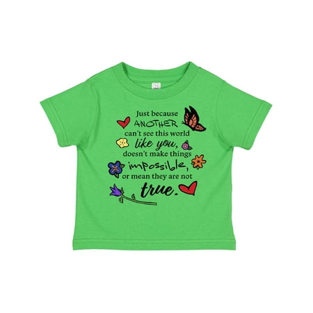 

Inktastic Just Because... Quote from Cordelia Boys or Girls Toddler T-Shirt