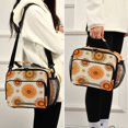 thumbnail image 5 of Insulated Lunch Bag 6L Leak-Proof Lunch Box with Shoulder Strap Multiple Pockets Lunch Tote Repeating Sun Pattern, 5 of 9