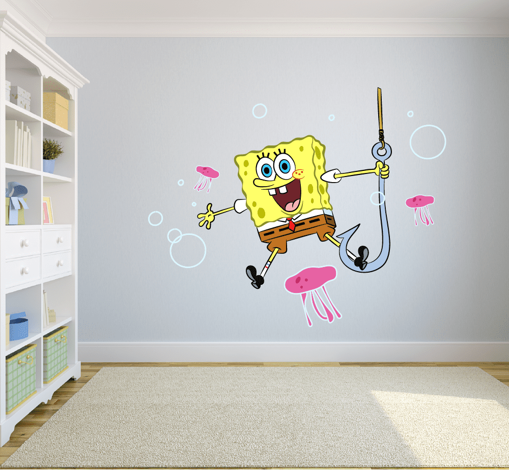 Home, Furniture & DIY Spongebob,Sticker,Kids,Wall Art,3D,Bedroom,Decal ...