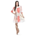 thumbnail image 5 of Vestido abstracto con cinto Roman Fashion Juvenil 3825 Durazno naranja claro CH, 5 of 5