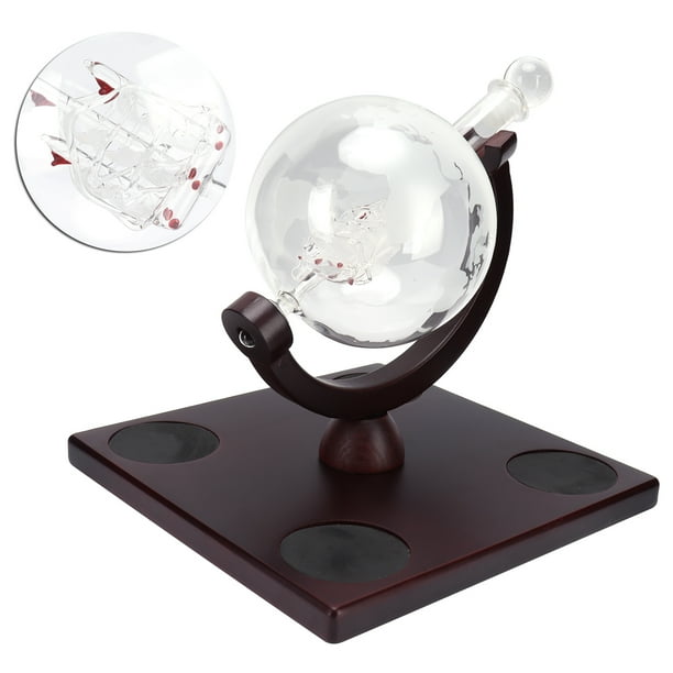 Decantador de Vidrio Jadeshay Juego de Decantador de whisky Vidrio de borosilicato