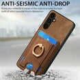 thumbnail image 5 of Nalacover 2-in-1 Magnetic Case for Samsung Galaxy A54 5G, Back Wallet Case with Detachable Card Holder Ring Stand Cover for Samsung Galaxy A54 5G, Vintage PU Leather Shockproof Case - Brown, 5 of 10