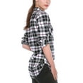 thumbnail image 5 of Matchstick Women Long Sleeve Flannel Plaid Checked Shirt (XS-XXL), 5 of 8