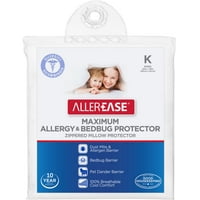 AllerEase Maximum Bed Bug Protection Zippered Pillow Protector, 1 Each