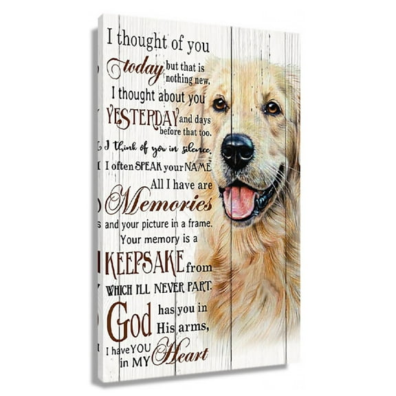 Golden Retriever Dog Wall Art Quotes Posters for Room Wall Decor For Bedroom Canvas For Kitchen Modern Paintings Retro Decor Framed 20x30 in