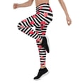 thumbnail image 4 of Stripes & Hearts Leggings Size: S for Women | FIERCEPULSE, 4 of 8