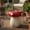 Beige, variant on 13.4" Oversized Mushroom Statue Stool, Resin Garden Stool with Forest Base, Multi-Purpose Plant Stand & Side Table for Patio, Balcony & Courtyard, Red