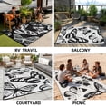 thumbnail image 2 of Kzaei Waterproof Outdoor Rug, 5'x8' Reversible Plastic Camping Area Rugs, Black & Brown, 2 of 8