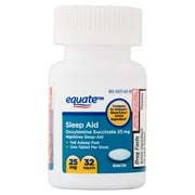 Equate Sleep Aid Doxylamine Succinate Tablets, 25 mg, 32 count