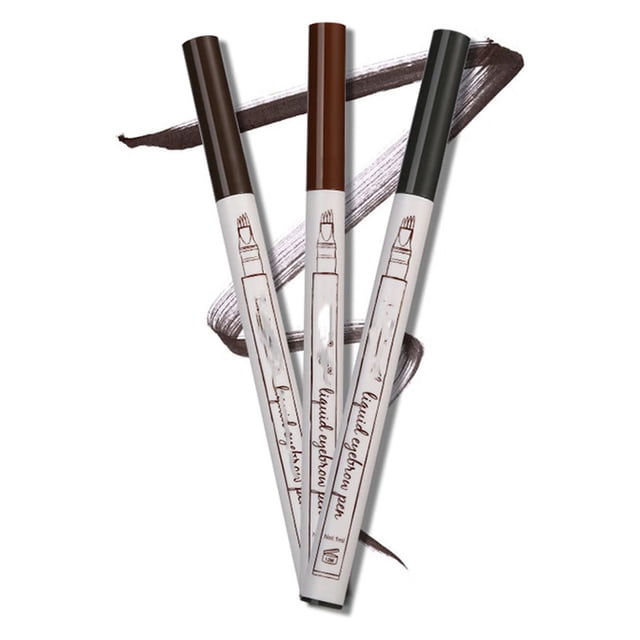 Puntas de tres ramas (multicolor) Lápiz de cejas con tinta para tatuajes resistente al agua y de larga duración para maquillaje natural(3D Tattoo Eyebrow Pencil with) JM