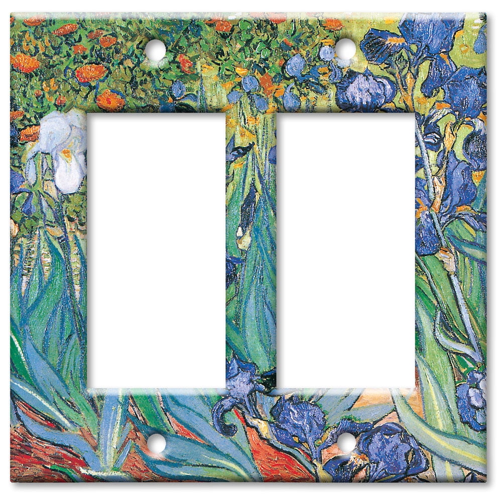 Van Gogh Irises Switch Plate Art Plates Triple Rocker 