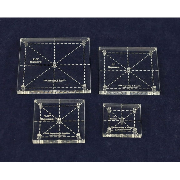Square Quilting Templates. 1/4 Inch 1, 1.5, 2, 2.5 Inches