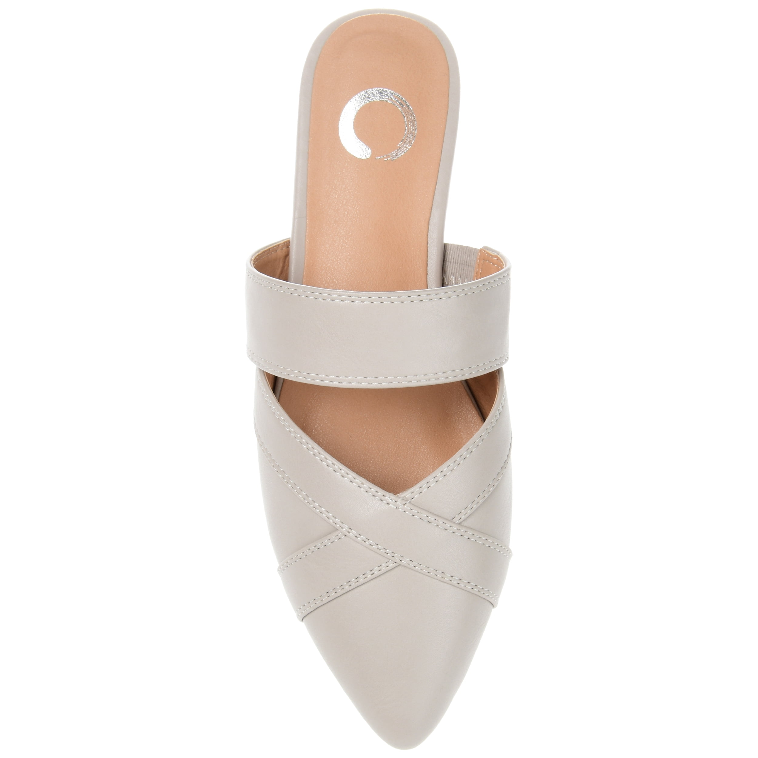 Journee Womens Stasi Narrow Width Slip On Pointed Toe Mules Flats