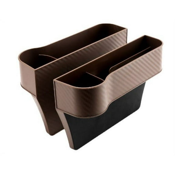 Car Seat Gap Filler Organizer with Cup Holder for Storage Use Multi Plastic 2 Pcs