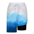 thumbnail image 6 of COSFO Elastic Waist Men's Swim Trunks Tie Dye Casual Board Shorts with Compression Liner Loose Beach Mens Shorts, 6 of 6