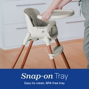 Chicco Zest™ LE 4-in-1 High Chair with Seat Pad, Feeding and Toddler Chair, Youth Stool, 5-Point Harness, Footrest, BPA-Free Tray - Chai (Beige), New