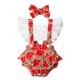 thumbnail image 1 of Gibobby Pañalero de algodón Mono infantil fruncido bebé niñas volantes ropa Casual niñas y mono(Rojo, 9-12 Meses), 1 of 5