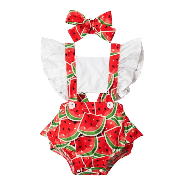 Gibobby Pañalero de algodón Mono infantil fruncido bebé niñas volantes ropa Casual niñas y mono(Rojo, 9-12 Meses)