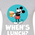 thumbnail image 3 of Disney - Mickey & Friends - Hungry Mickey - When's Lunch - Juniors Fitted Graphic T-Shirt, 3 of 5
