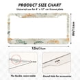 thumbnail image 7 of Aluminum License Plate Frame 2 Pack Car Exterior Accessory Car Tag Holder for Front Rear Plates Cars Decor Green and Orange Small Flowers, 7 of 7