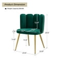 thumbnail image 4 of Velvet Dining Side Chair, Tina's Home Upholstered Accent Chair Metal Legs Living Room Bedroom,Green, 4 of 7