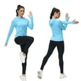 thumbnail image 6 of Satankud Women's Long Sleeve Hoodie UPF 50+ Sun Protection UV Hoodie Tops Rashguard with Thumb Hole for Yoga Hiking Sports Tops Sky Blue S, 6 of 9