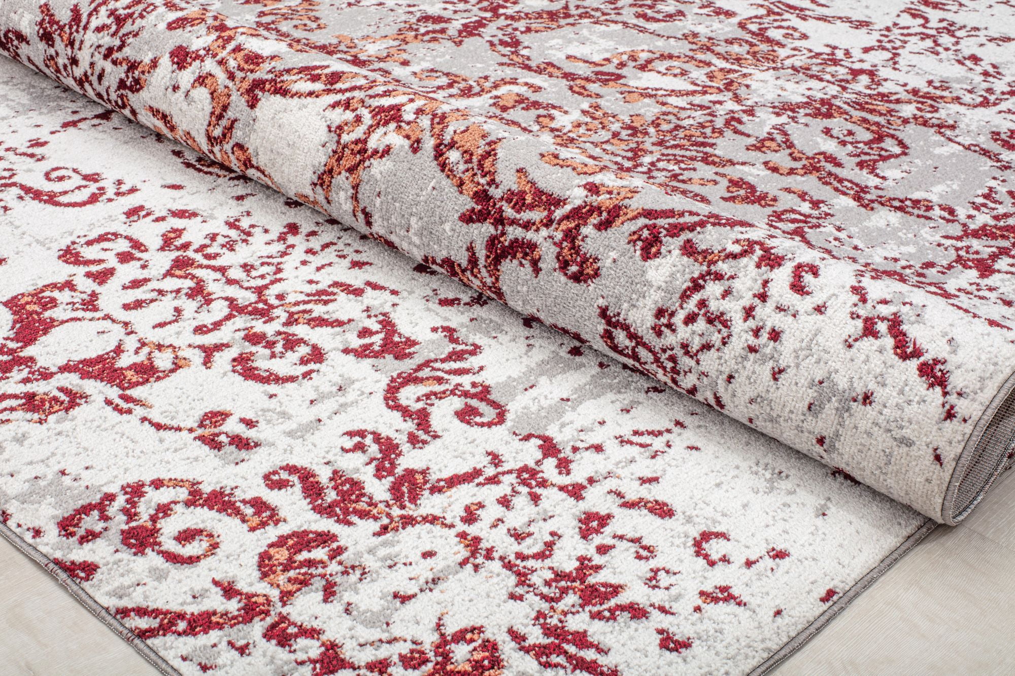 Rugs America Jaelyn JD30B Polar Symphony Distressed Transitional White Area Rug, 2'6" x 8'
