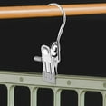 thumbnail image 3 of Stainless Steel Rotatable Hook Clip With Clothespin, Multipurpose Hanging Organizer For Clothes Boots Hats Socks Belts, 360° Rotating Metal Clips Traceless Windproof Design, 3 of 5