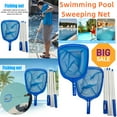 thumbnail image 2 of Detachable Swimming Pool Sweeping Net Telescopic Rod Pool Skimmer Fish Pond Cleaning Filter Mesh Surface Pool Pond Clean Tool (Style A), 2 of 7