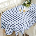 thumbnail image 1 of Blue Plaid Oval for Oval Table Waterproof Table Cloths for Dining Room Indoor Outdoor Home Decorative Table Cloth-60x84in, 1 of 5