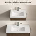 thumbnail image 2 of 24 inch Bathroom Vessel Sink, Ceramic Bathroom Vanity Sink Top with Overflow,White, 2 of 7